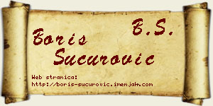Boris Šućurović vizit kartica